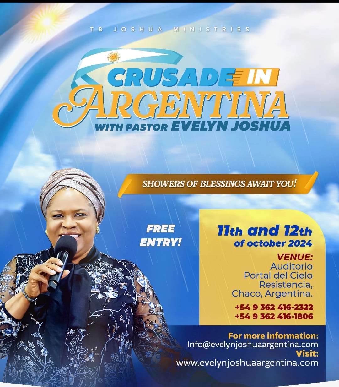 LIKE A METEOR, EVELYN JOSHUA CRUSADE LIGHTENS LATIN AMERICA.