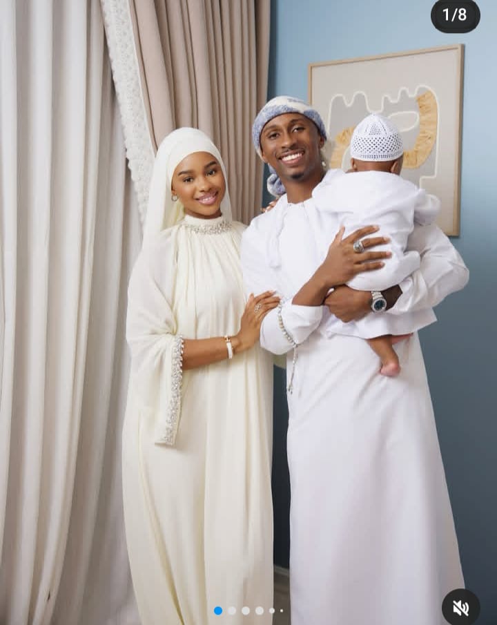 It’s been 6 months of loving you, Priscilla Ojo, and Juma Jux celebrate son