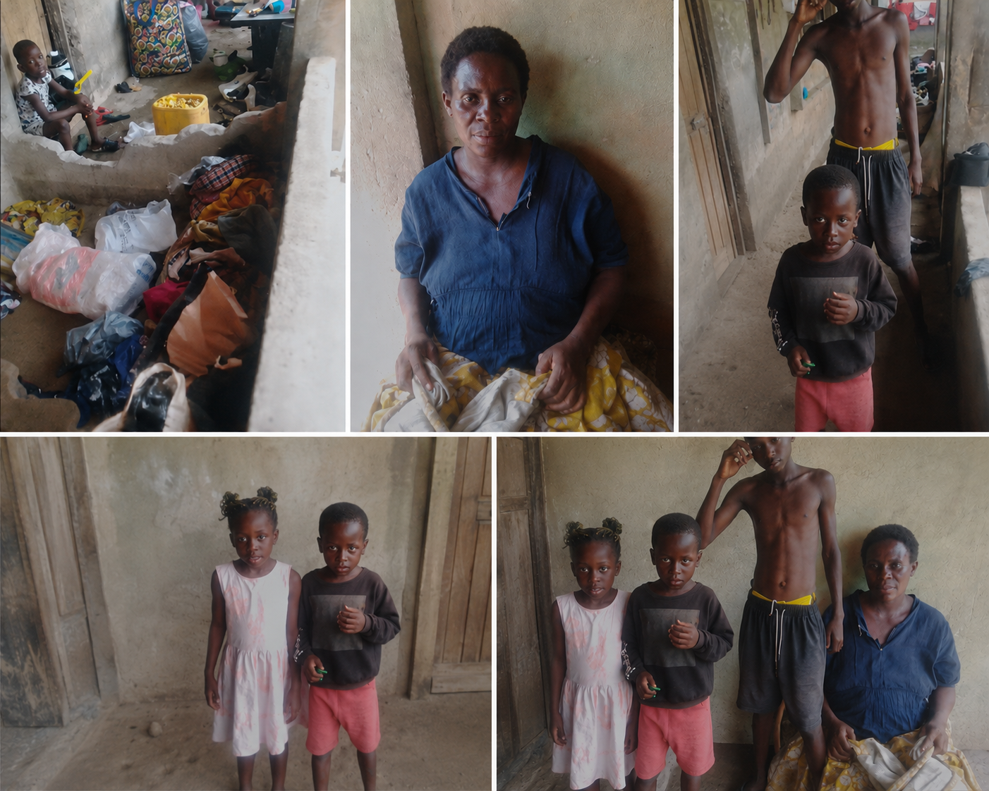 Heavily Pregnant Widow, Four Children Sleep on Abandoned Veranda After Husband’s Death, Beg Nigerians for Help